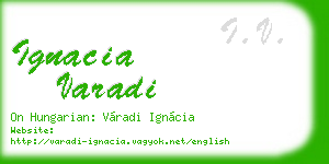 ignacia varadi business card